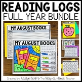 Reading Logs BUNDLE | FULL YEAR Homework Printables | Home