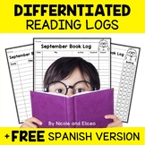 Differentiated Reading Logs for Homework + FREE Spanish