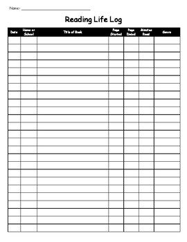 Reading Logs (Genres) by Joseph Gehring | TPT