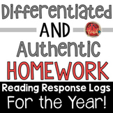 Reading Logs:  Homework for the YEAR! Parent Helper Component!