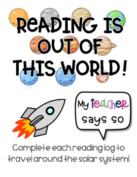 Preview of Reading Logs- Space themed *Out of this world!* Year long