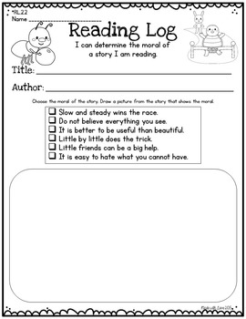 Reading Logs for 2nd Graders by Literacy Please | TpT