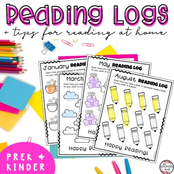 Preview of Reading Logs for Preschool and Kindergarten