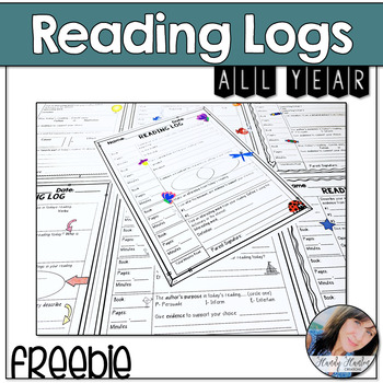Preview of Reading Log and Response Sheets Freebie