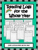Reading Logs for the Whole Year! - EDITABLE - Perfect for K/1
