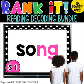 Preview of Reading MEGA BUNDLE Decoding Words Bank It Projectable Games