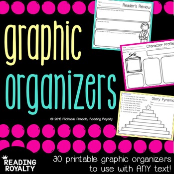 Preview of Reading Graphic Organizers: 30 Fun, printable activities for ANY book!