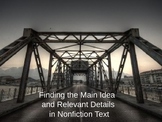 Reading:  Main Idea and Relevant Details in Nonfiction