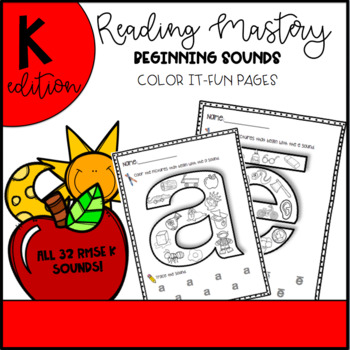 Preview of Reading Mastery Beginning Sound-Color it