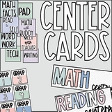 Reading Math Center Cards