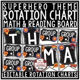 Reading Math Workshop Rotation Board Back to School Superh