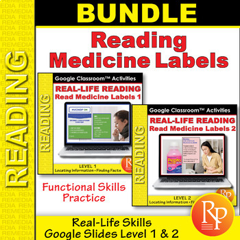 Preview of Reading Medicine Labels- Real World Life Skills - Comprehension Digital Resource