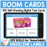 Life Skills: Reading Medicine Labels - Boom Cards for Dist