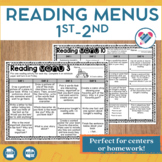 Reading Response Menus 1st-2nd | Editable Reading Menus