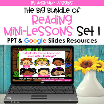 Preview of Reading Mini Lesson BUNDLE - Set 1 (Google Classroom & PPT) Distance Learning