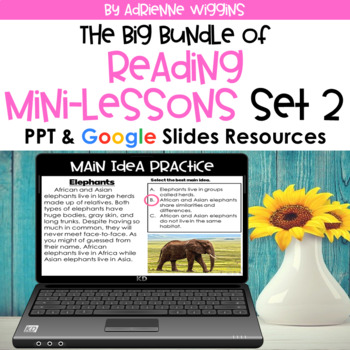 Preview of Reading Mini Lesson BUNDLE - Set 2 (Google Classroom & PPT) Distance Learning