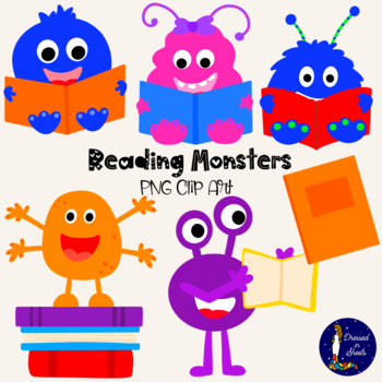 Preview of Reading Monsters Clip Art