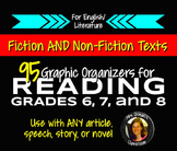 Reading Nonfiction & Fiction Graphic Organizers Grades 6, 7, 8