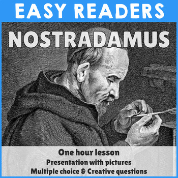 Preview of Reading comprehension - Nostradamus - PowerPoint & Worksheet