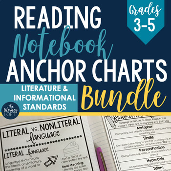 Preview of Reading Notebook Anchor Charts (BUNDLE)