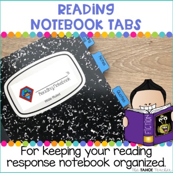 Preview of Reading Notebook Organization Tabs
