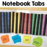 Language Arts Notebook Tabs