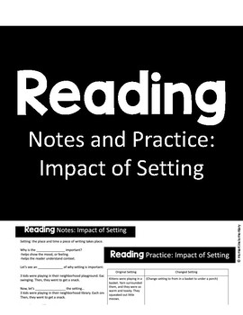 Preview of Reading Notes and Practice Impact of Setting