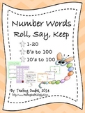 Reading Number Words - Roll, Say, Keep Game