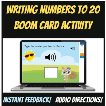 Preview of Reading Numbers within 20, Boom Cards, NWEA Skill 121-130