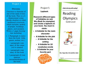 Preview of Reading Olympics Pamphlet - Gold