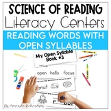 Reading Open Syllable Words, Open Syllable Worksheets Scie
