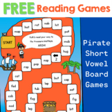 Reading-PIRATE Short Vowel Board Game Freebie (blends phonics)