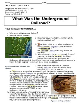 Preview of Reading Paired Text-The Underground Railroad and Mystery Text