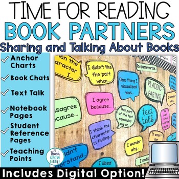 Preview of Reading Partner Book Text Talk Accountable Talking Bulletin Board