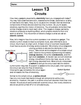 Preview of Reading Passage 13: Circuits (Word)