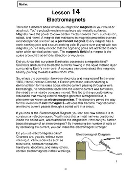 Preview of Reading Passage 14: Electromagnets (Word)