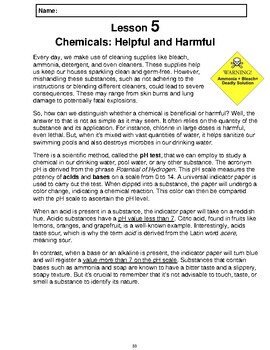 Preview of Reading Passage 5: Chemicals: Helpful and Harmful (Word)