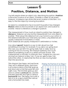 Preview of Reading Passage 6: Position, Distance, and Motion (Word)