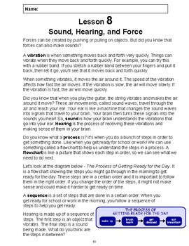 Preview of Reading Passage 8: Sound, Hearing, and Force PDF