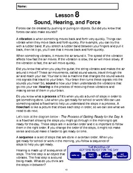 Preview of Reading Passage 8: Sound, Hearing, and Force (Word)