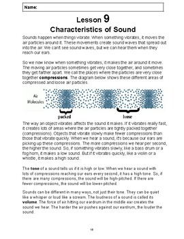 Preview of Reading Passage 9: Characteristics of Sound PDF