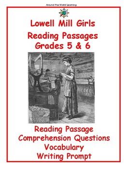 Preview of Reading Passage: Lowell Mill Girls - Grades