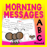 Morning Messages Leveled Kindergarten 1st Grade ABC theme