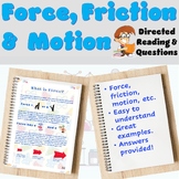Force Motion Friction and More Reading Passage with Questions