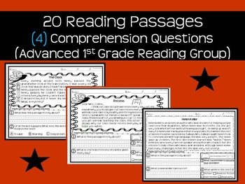 Preview of Reading Comprehension Passages | First Grade Reading Passages