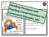 Reading Passages & Comprehension Questions Consonant Digraph -SH