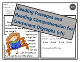 Reading Passages & Comprehension Questions Consonant Digraph -ch