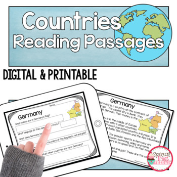Preview of Reading Passages | Countries Reading Passages | Countries Close Reading