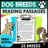 Animal Research Reading Passages - Dog Breed Nonfiction Informative Texts
