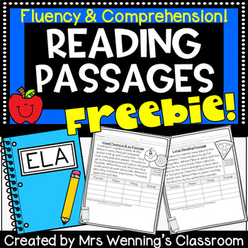 Preview of Reading Passages! FREEBIE!
